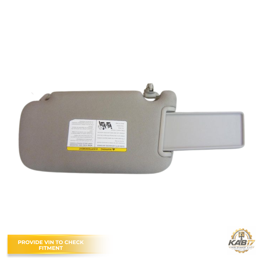 2013–2019 NISSAN SENTRA RH Passenger Sunvisor Gray Sun Visor with Mirror OEM — view 2