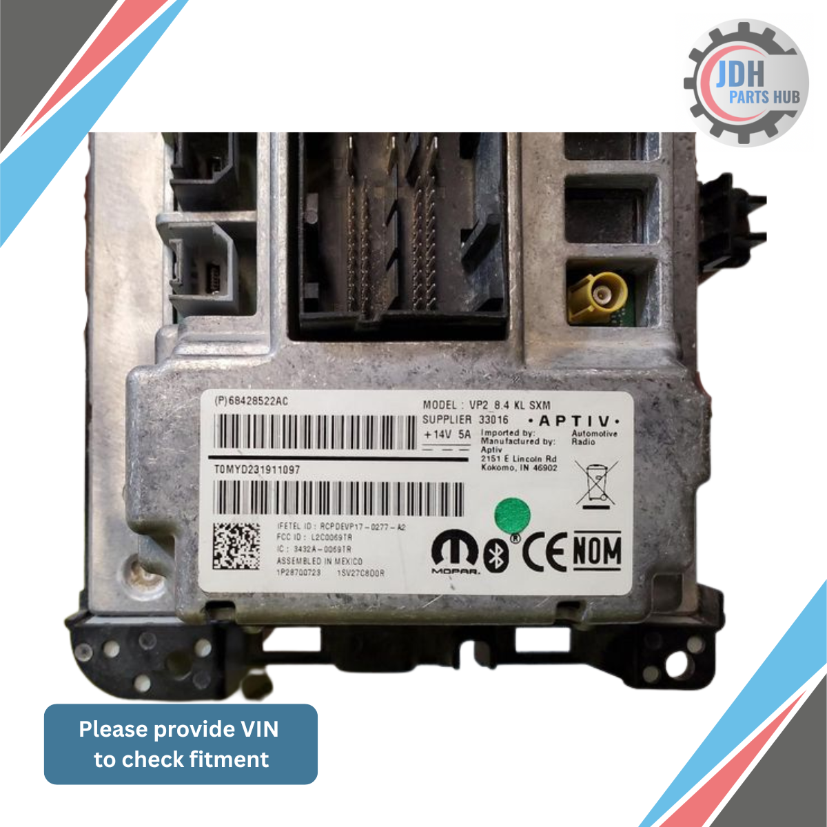 2019–2020 Jeep Cherokee Uconnect?8.4? Radio Display Receiver OEM — view 2