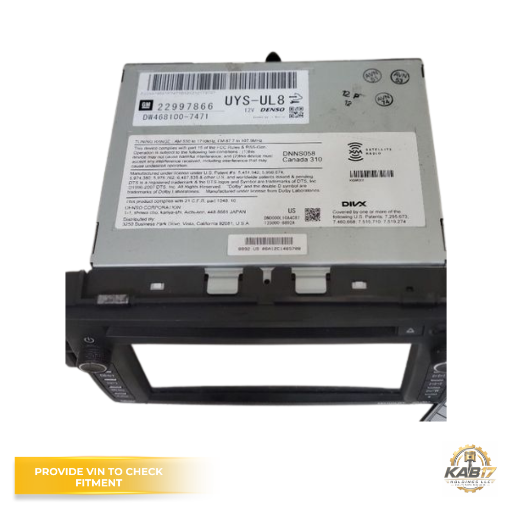 2012–2014 Chevrolet Tahoe Silverado 1500 Radio Receiver Navigation OEM — view 2