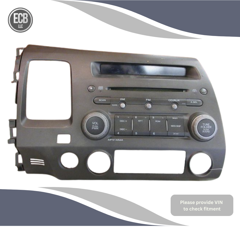 2006–2011 Honda Civic AM FM CD MP3 Radio Receiver Assembly without navigation LXOEM — view 1