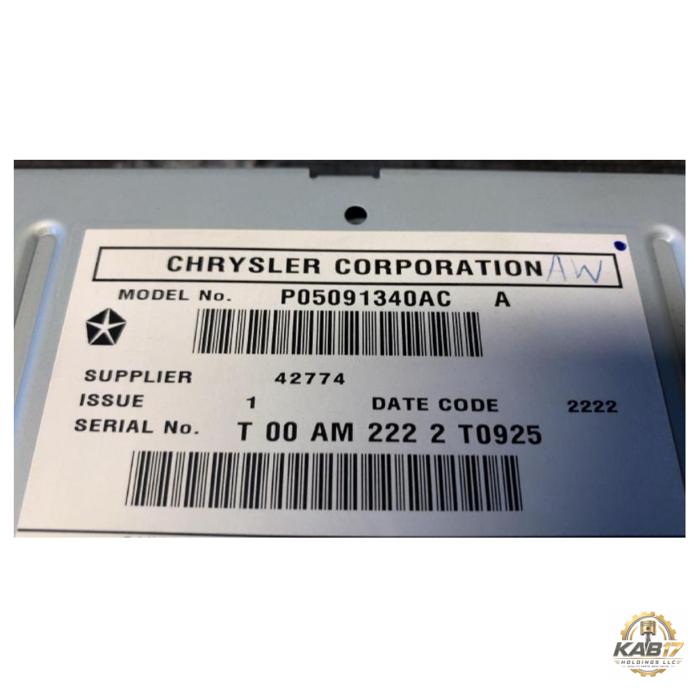 2011 Jeep Grand Cherokee Radio with Navigation Sat CD DVD HDD Face ID RHB OEM — view 3