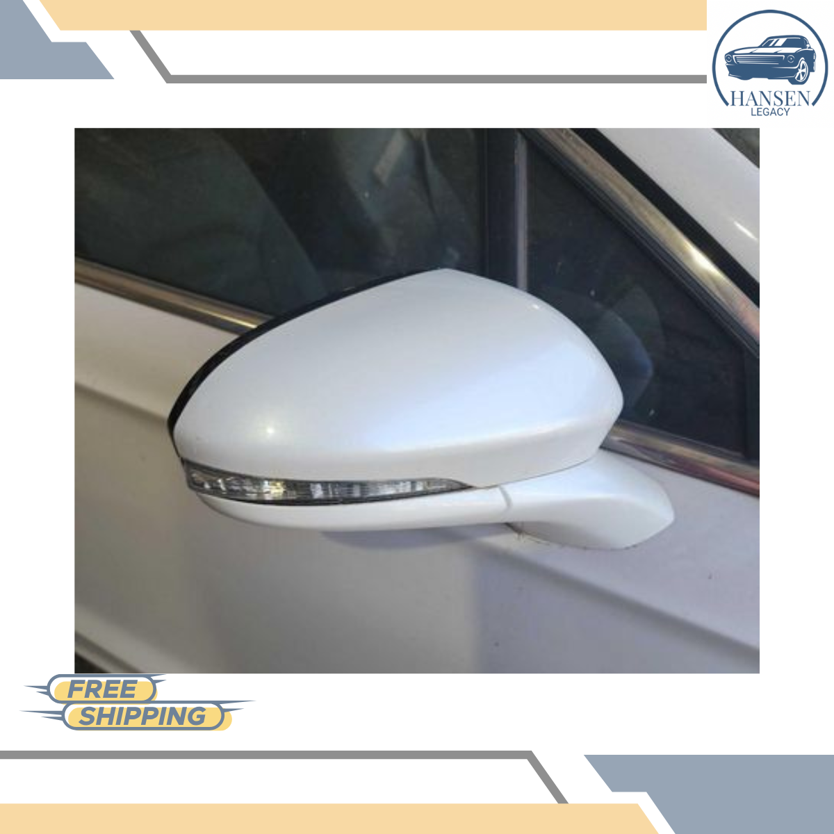 2015–2017 Ford Fusion Right Passenger Side View Door Mirror White RH — view 1
