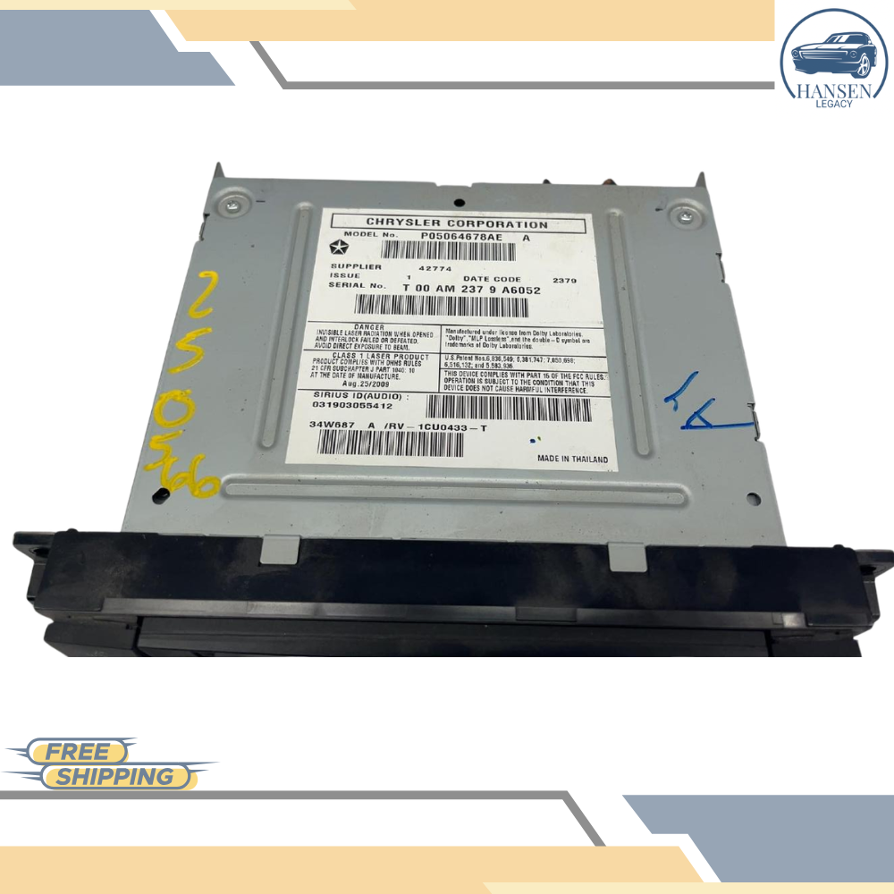 2008–2011 Chrysler Town & Country High Speed Radio CD DVD MyGig RBZ OEM — view 3