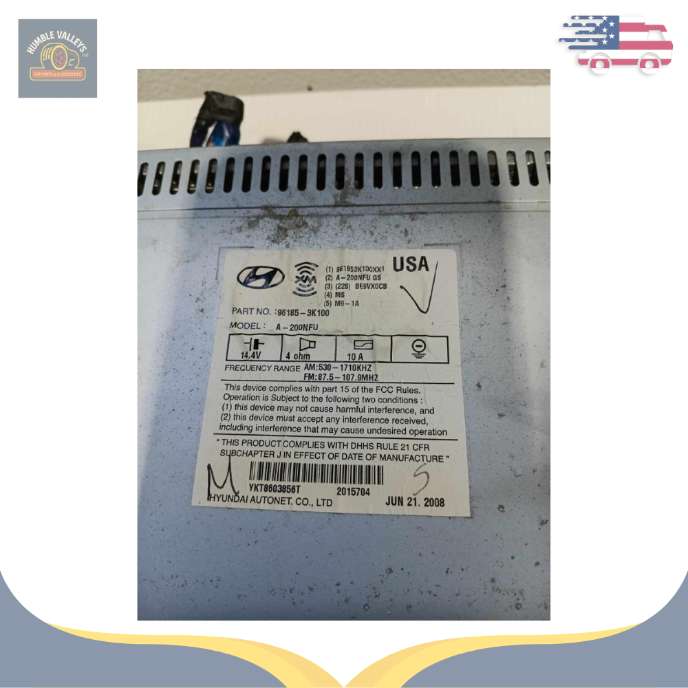 2009–2010 Hyundai Sonata Radio Receiver Display AM FM CD XM 96185-3K100 OEM — view 4