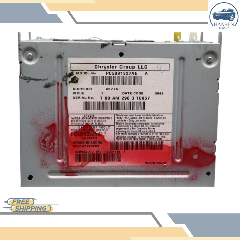 2012–2016 Chrysler Town & Country Multimedia SAT DVD Radio RBZ OEM — view 5