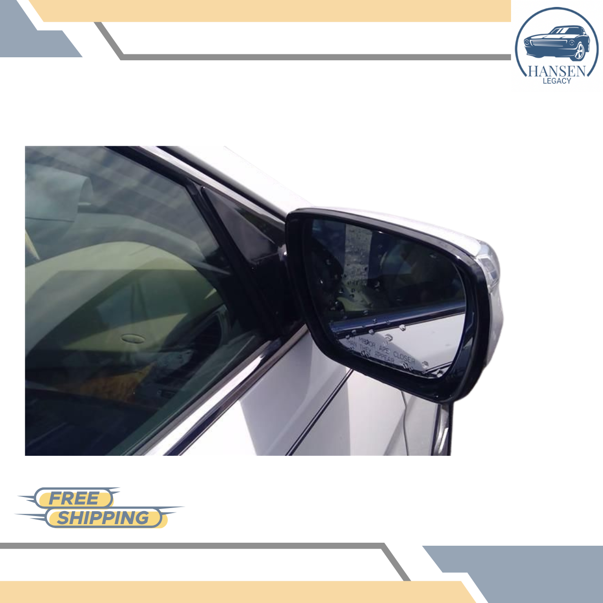 2013–2016 Hyundai Santa Fe Right Passenger Side View Door Mirror Power White OEM — view 3