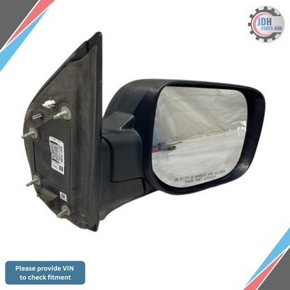 2017–2023 Nissan Titan Right Passenger Side Manual Mirror Assembly Black — view 1