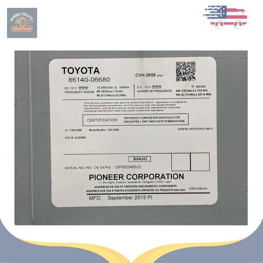 2016–2017 Toyota Camry Radio Display Screen ID P11224 OEM — view 5