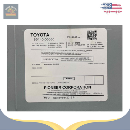 2016–2017 Toyota Camry Radio Display Screen ID P11224 OEM — view 5
