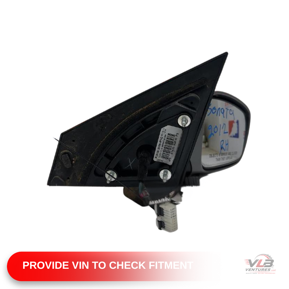 2011–2014 Hyundai Sonata RH Passenger Side Power View Mirror Assembly OEM — view 4