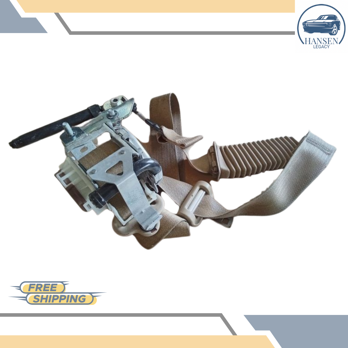 2016–2017 Ford F150 Left Driver Seat Belt Retractor Crew Cab BEIGE 16 17 — view 2