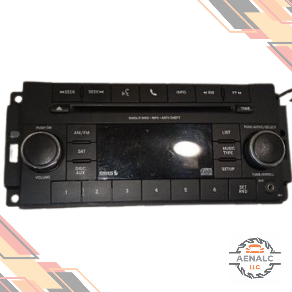2012–2017 Jeep Patriot MP3 CD Satellite Radio Receiver Face ID RES 13 14 15 16 — view 1