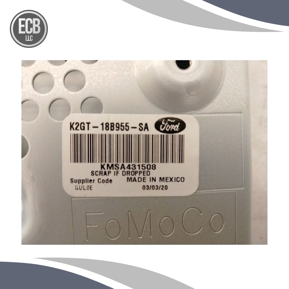 2019–2020 Ford Edge Information Display Screen OEM K2GT-18B955-SA — view 3