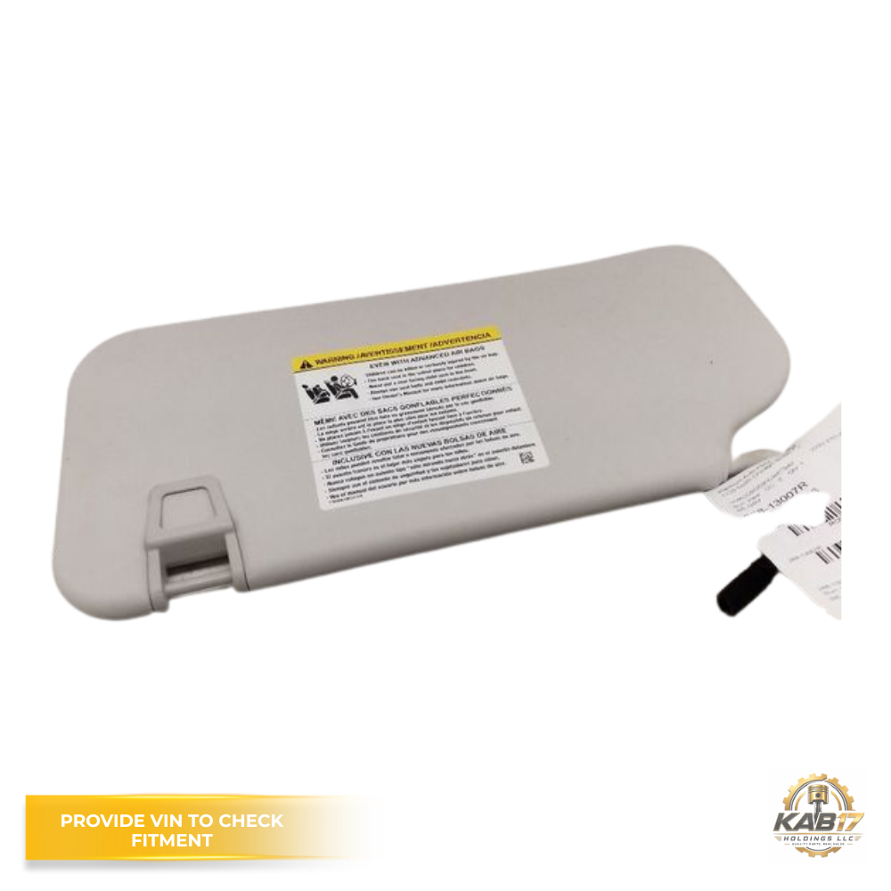 2021–2024 Ford Escape RH Passenger Sunvisor with Mirror & Light Gray OEM — view 1