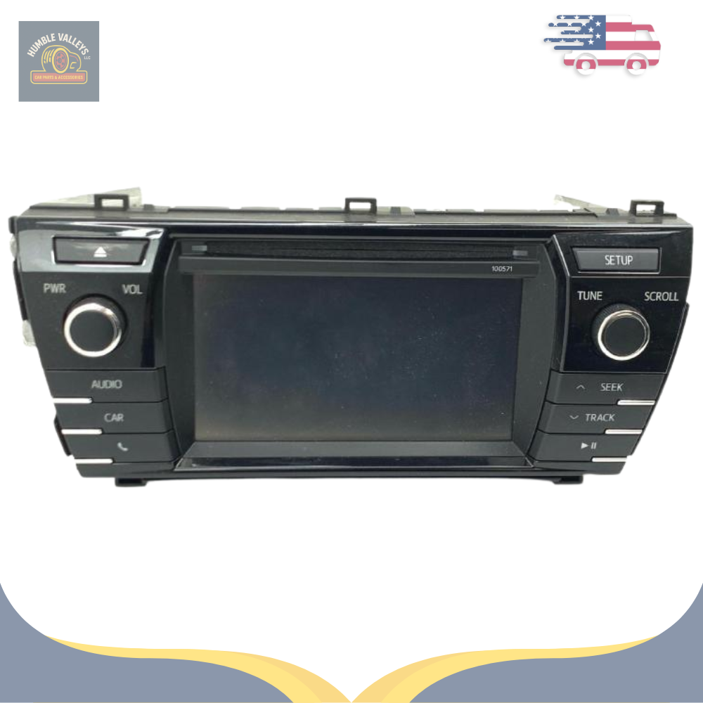2015–2016 Toyota Corolla Radio Display Receiver AM FM CD 100571 OEM — view 1