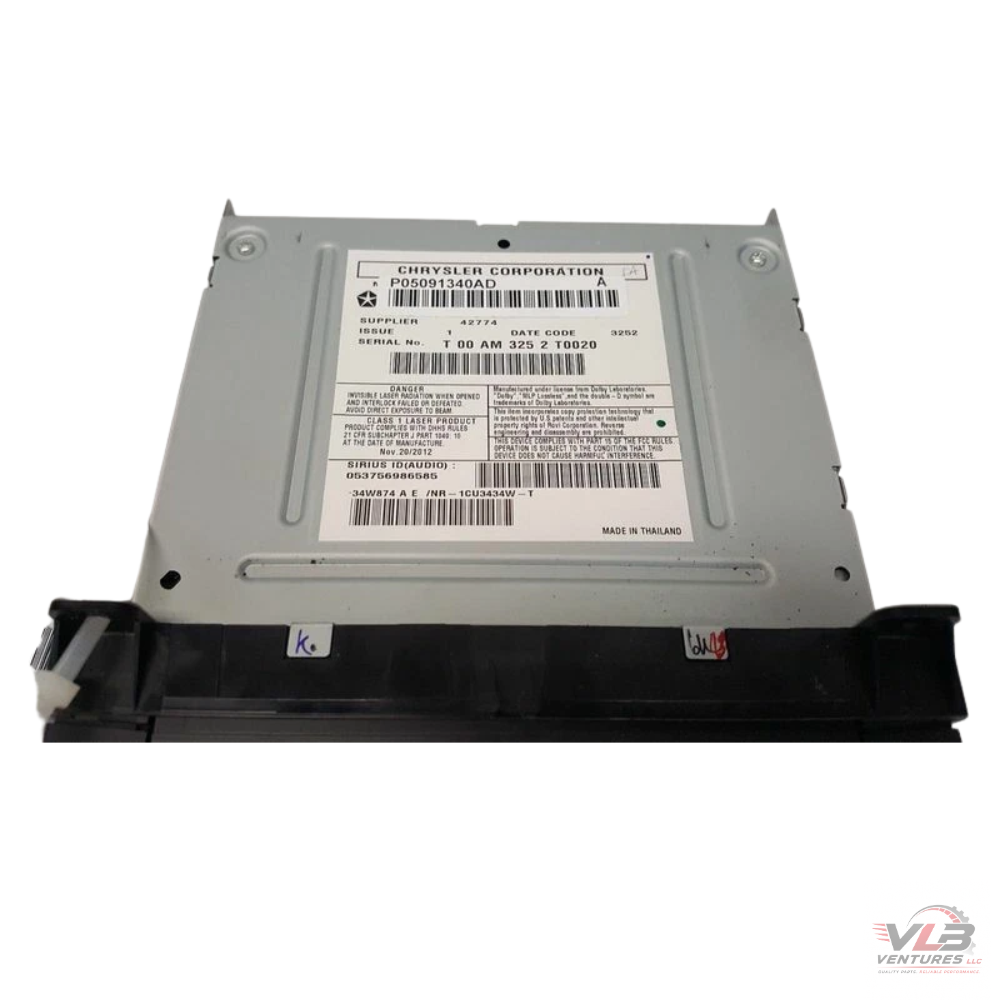 2013 Jeep Grand Cherokee Radio with Navigation Sat CD DVD HDD Face ID RHB OEM — view 4