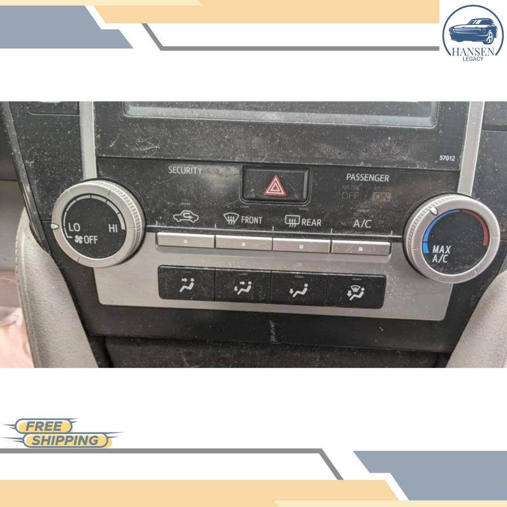 2012–2014 Toyota Camry Manual A/C AC Temperature Control 12 13 14 — view 1