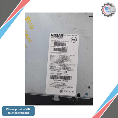 2015–2017 Nissan Sentra Radio Receiver AM-FM-stereo-C<wbr/>D OEM — view 2