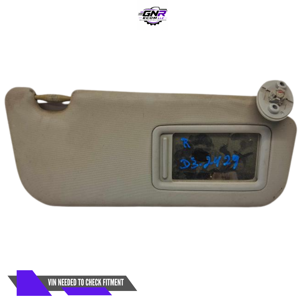 2014–2016 Toyota Corolla RH Passenger Sunvisor Sun Visor with Mirror OEM — view 3