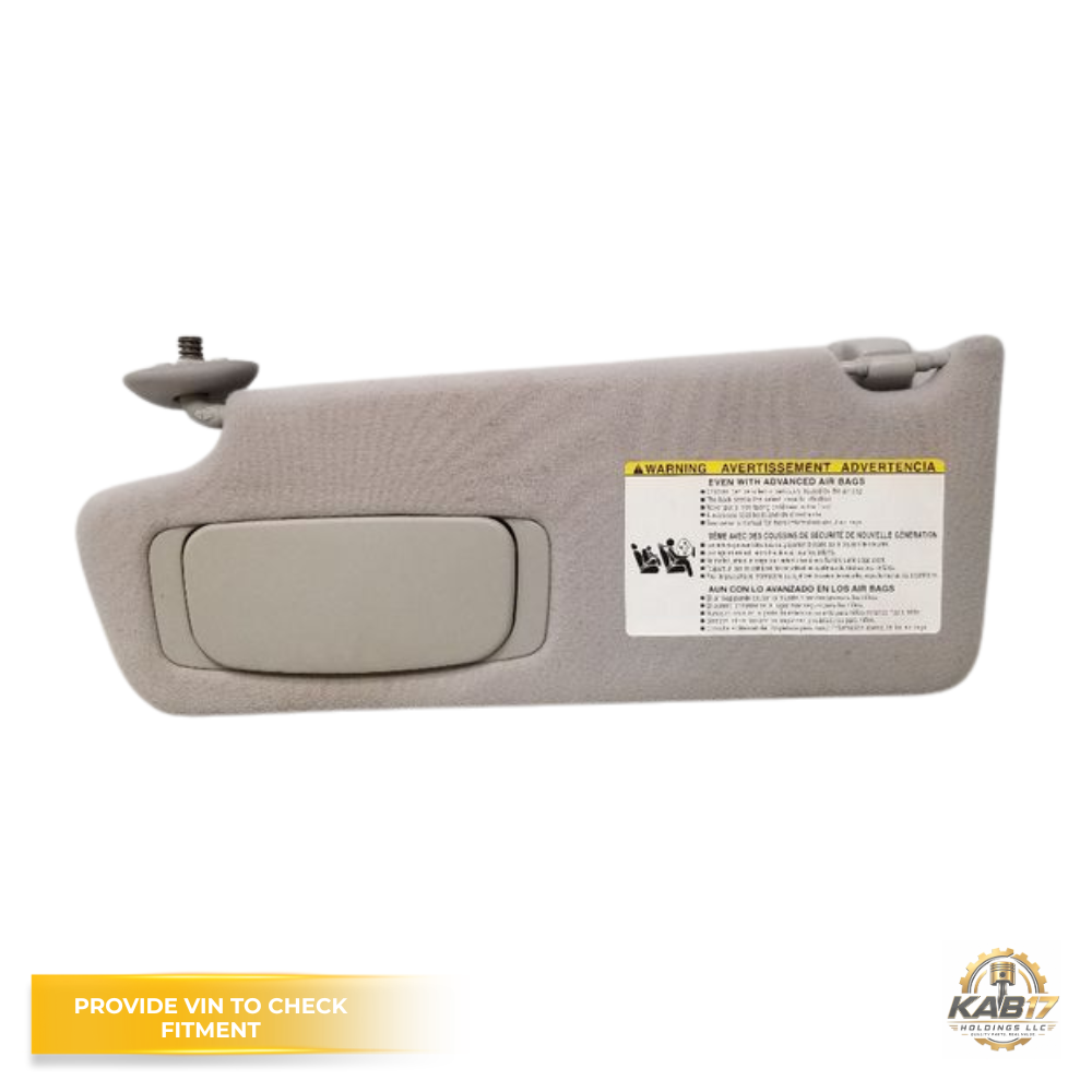 2009–2013 Toyota Tundra Gray Cloth Driver LH Sun Visor Shade Gray OEM — view 1