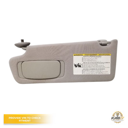 2009–2013 Toyota Tundra Gray Cloth Driver LH Sun Visor Shade Gray OEM — view 1