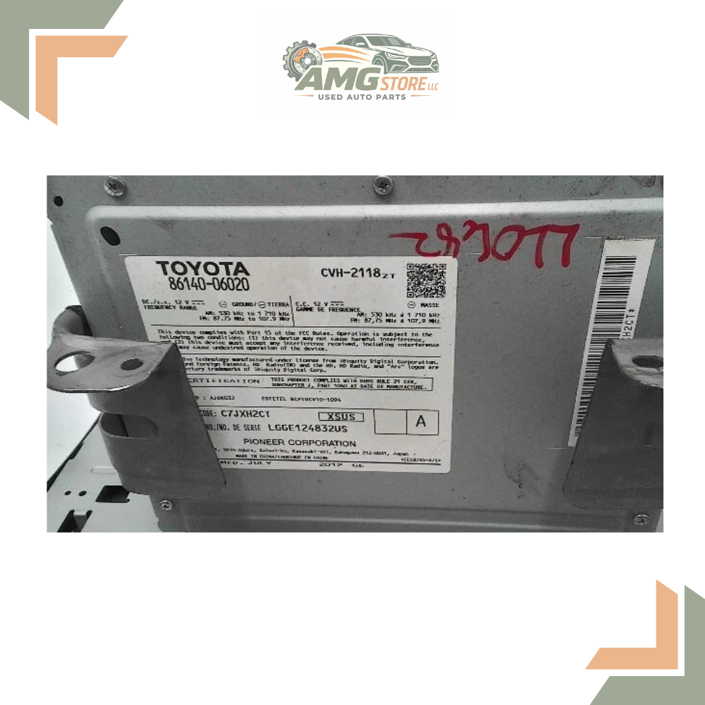 2012–2013 Toyota Camry Radio Receiver AM-FM-CD OEM P10067 — view 3