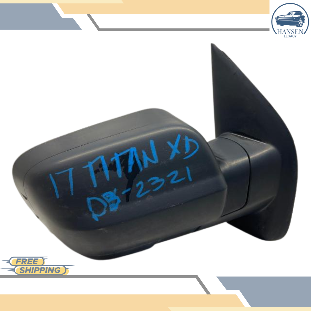 2017–2023 Nissan Titan Right Passenger Side Manual Mirror Assembly Black OEM — view 2
