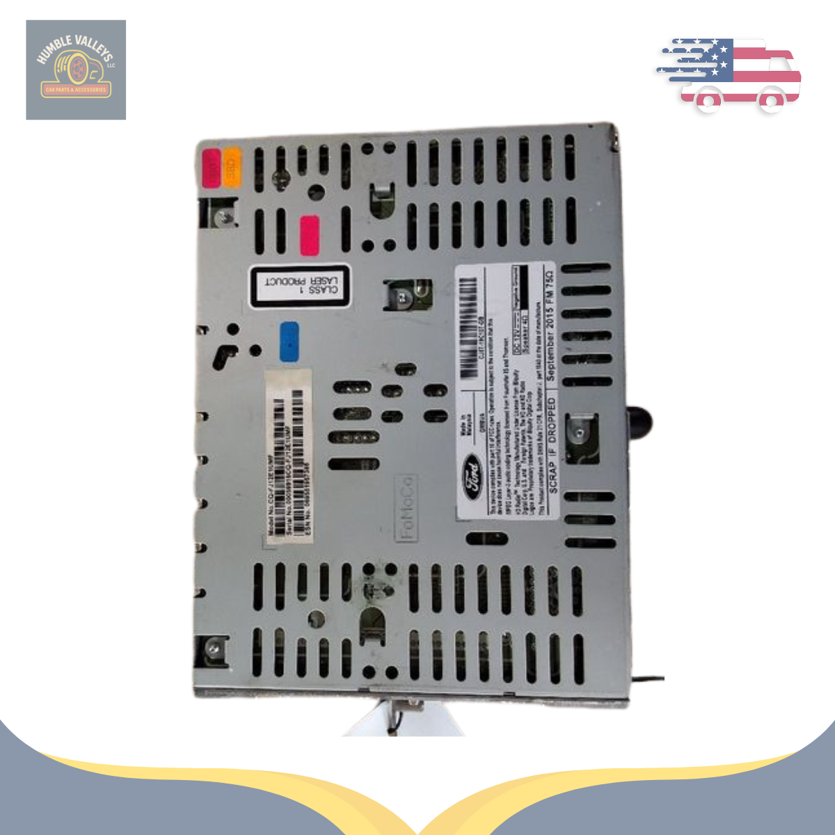 2015–2019 Ford Escape AM FM CD MP3 Radio Receiver Single Disc ID CJ5T-19C107-GA — view 1