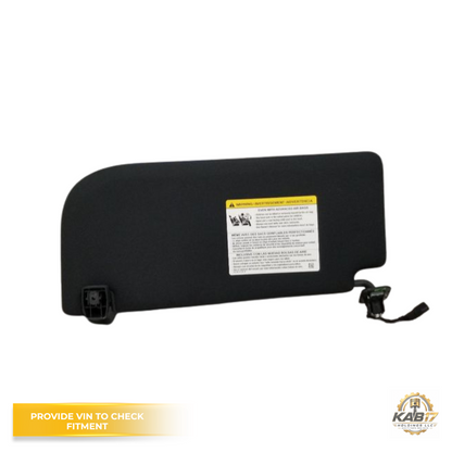 2015–2017 Ford F150 RH Passenger Sunvisor with Mirror & Light Black OEM — view 2