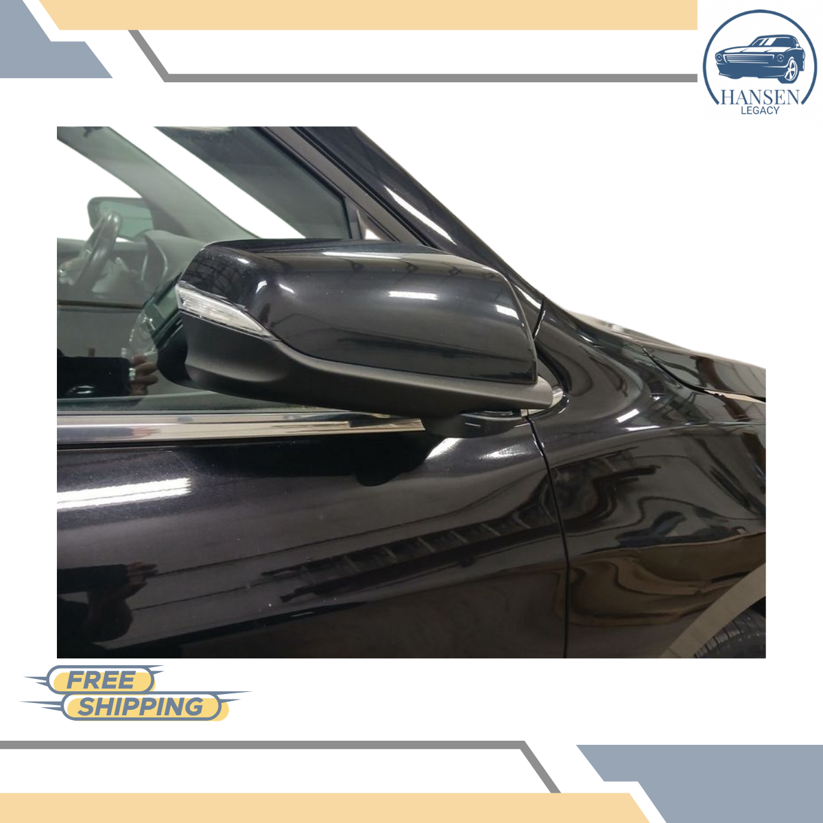 2018–2020 Chevrolet Equinox Passenger Right Side Door Mirror Black RH — view 2