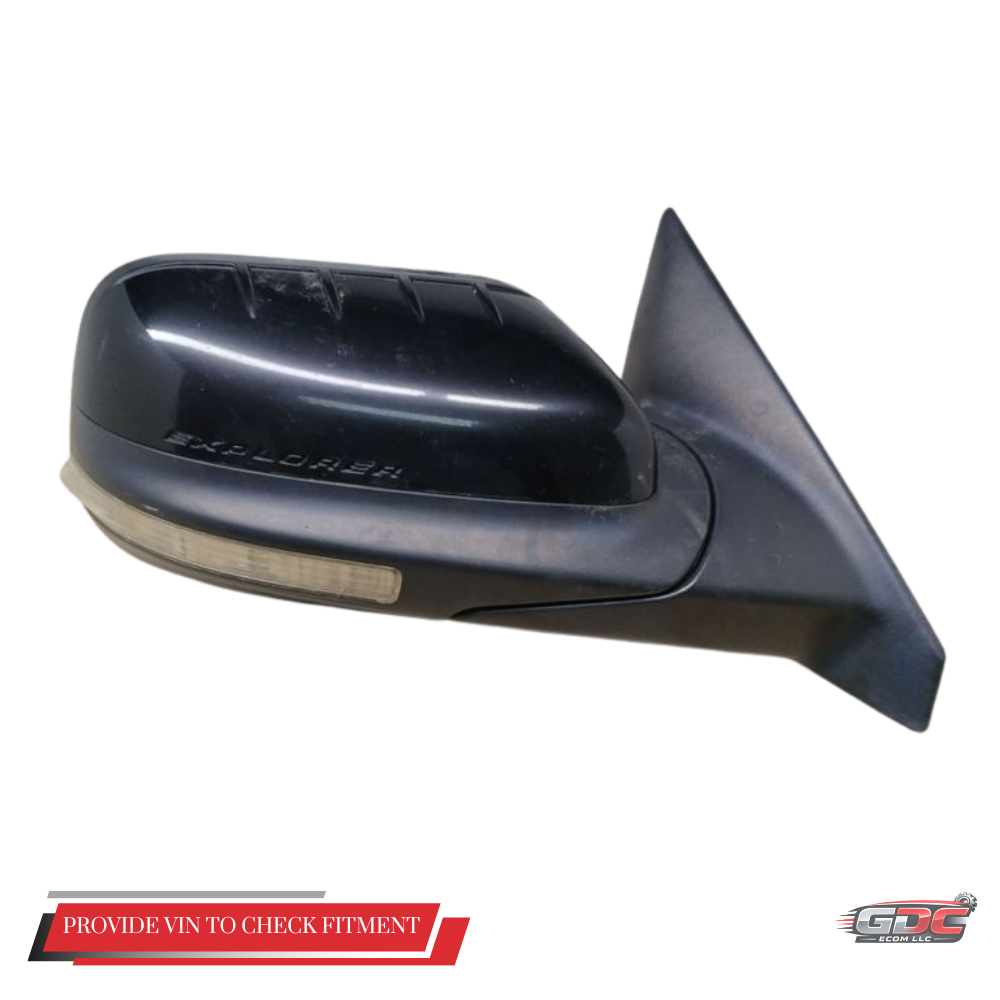 2011–2015 Ford Explorer Right Passenger Black Side View Door Mirror Power — view 1