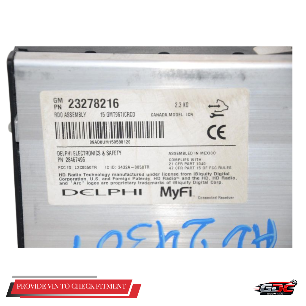 2015–2016 Chevrolet Traverse Radio CD Player with Display Screen OEM — view 4