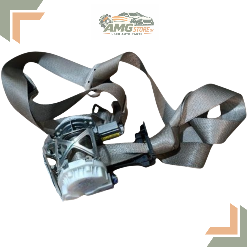 2013–2014 Ford Edge Front Left Driver Side Seat Belt Retractor Assembly Gray — view 1