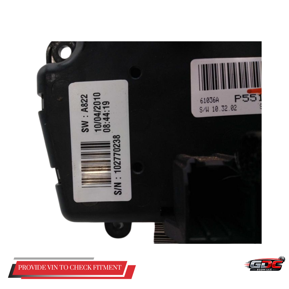 2011–2013 Jeep Wrangler Manual AC Heater Temperature Control OEM — view 5