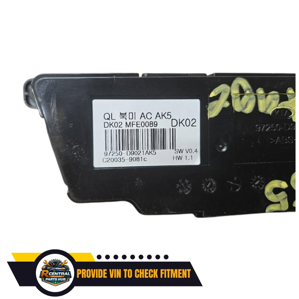 2017–2019 Kia Sportage Manual A/C AC Heater Temperature Control ID 97250D9021 — view 3