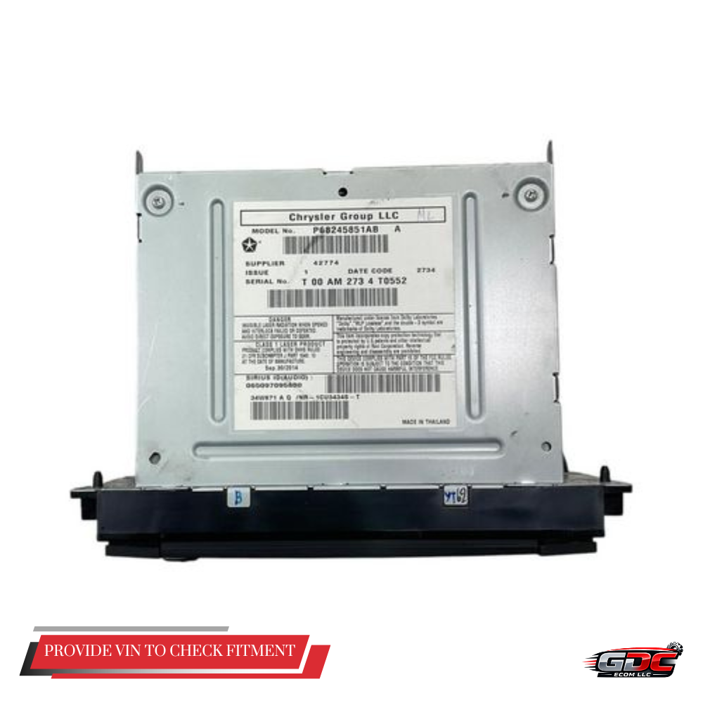 2013–2016 Chrysler Town & Country AM FM CD Navigation Radio Display Screen OEM — view 3
