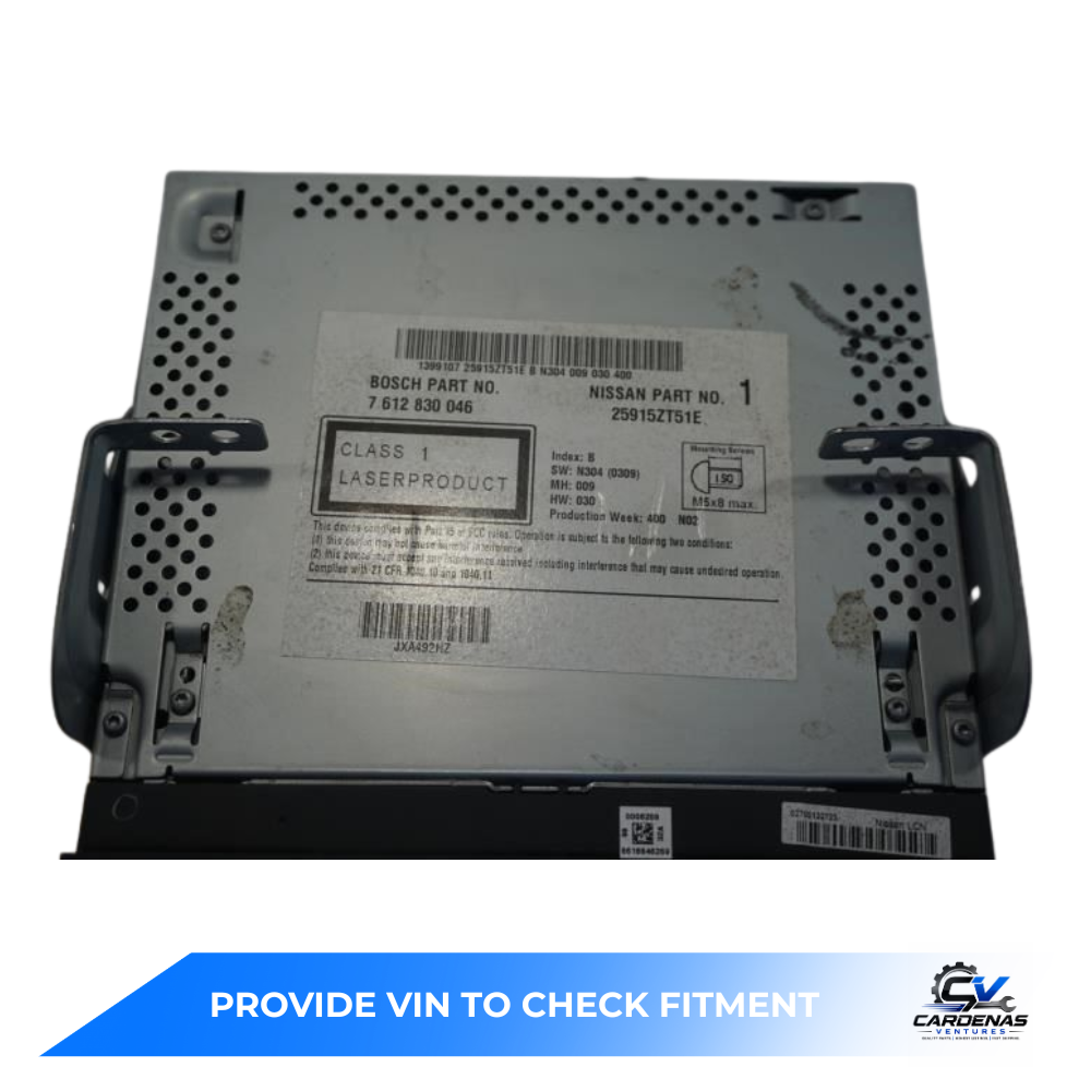 2011 Nissan Juke Radio Receiver Navigation with Display — view 3