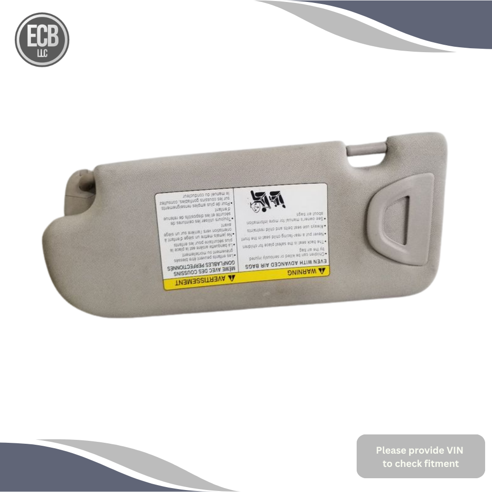 2014–2023 Infiniti Q50 RH Passenger Sunvisor Sun Visor with Mirror & Light OEM — view 1