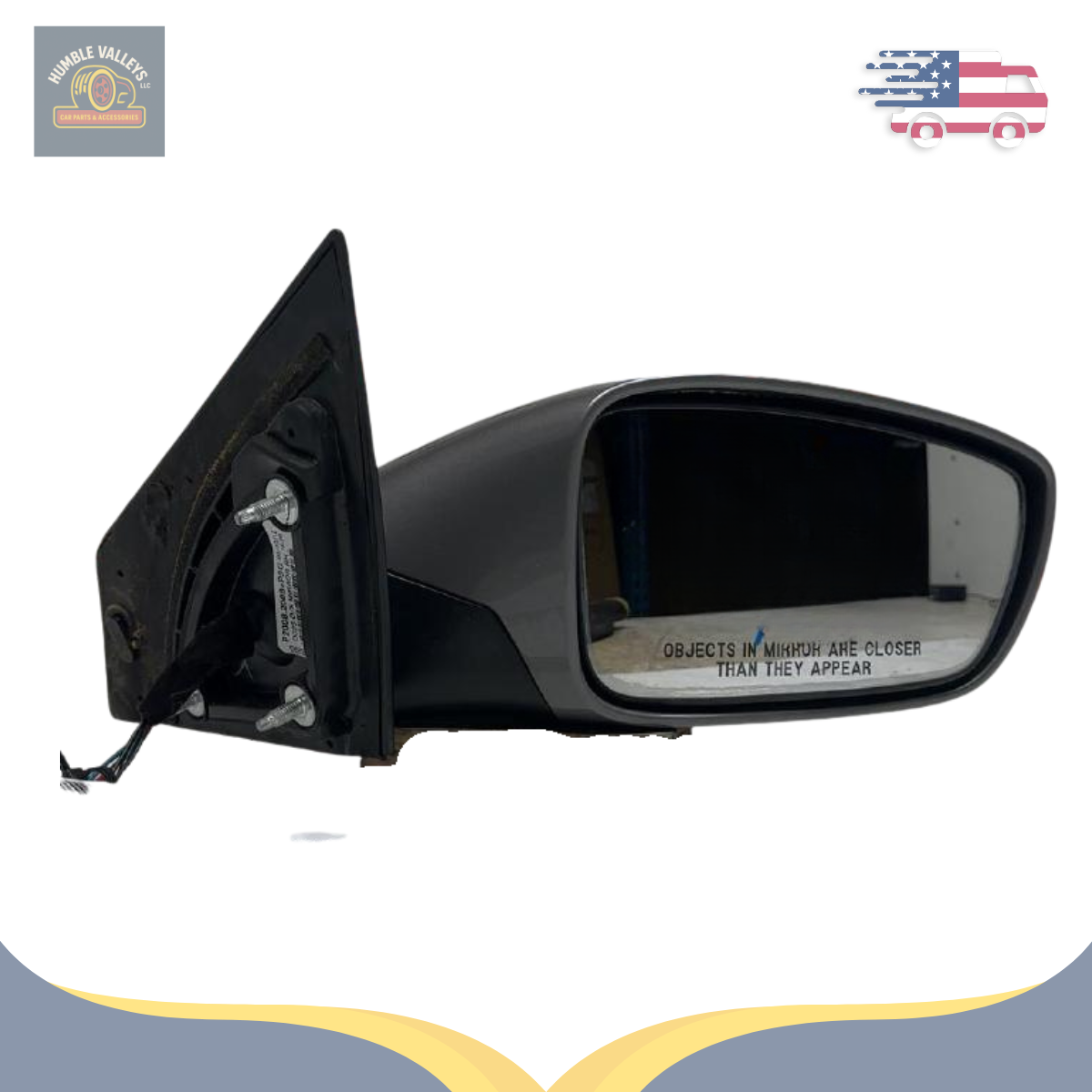 2011–2014 Hyundai Sonata Right Passenger Side View Door Mirror Assembly Silver — view 3