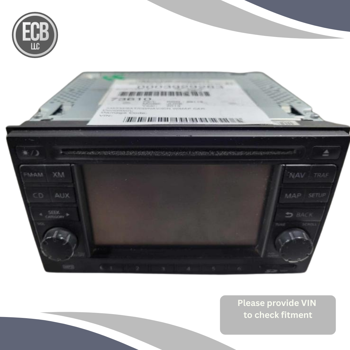2012–2014 Nissan Juke Navigation Radio AM/FM CD Receiver OEM — view 1