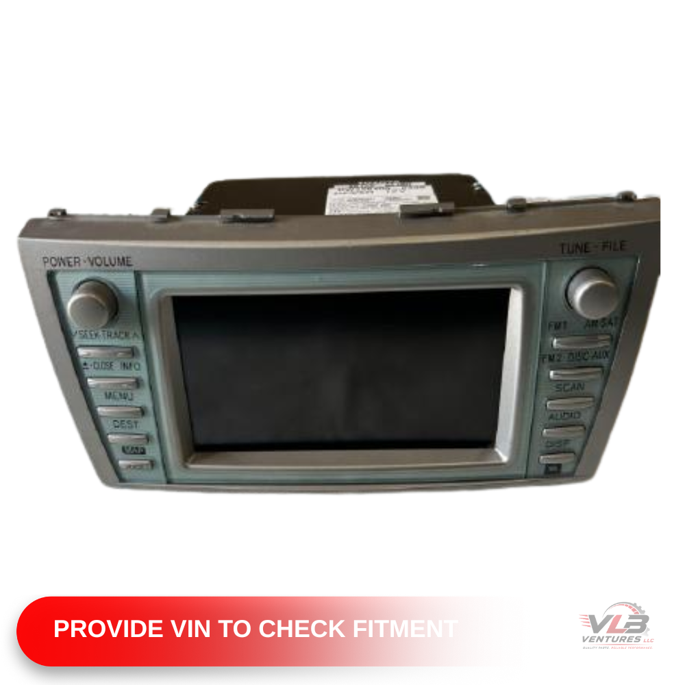 2007–2009 TOYOTA CAMRY HYBRID AM FM NAVIGATION SAT MP3/CD/DVD PLAYER RADIO E7011 — view 1