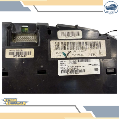 2003–2005 Cadillac Escalade ESV Speedometer Head Cluster US Market OEM — view 3
