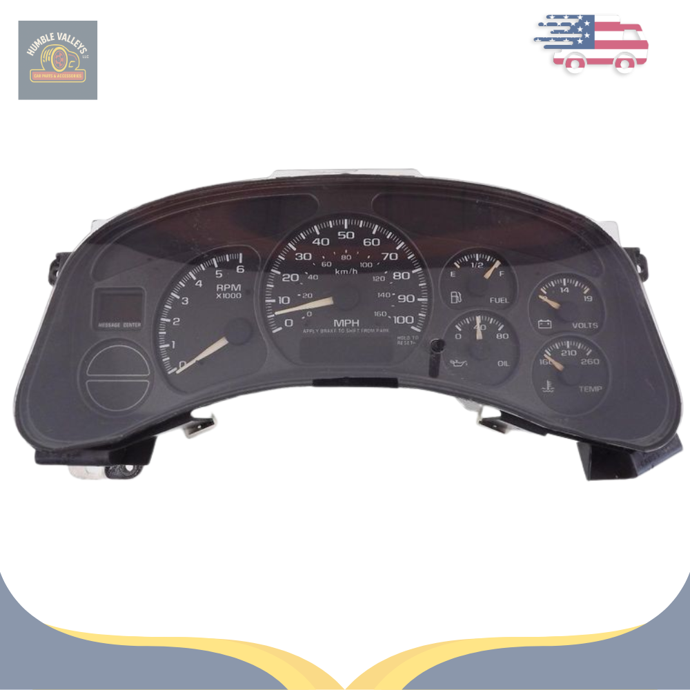 2000–2002 Chevrolet Tahoe Speedometer Speedo Cluster MPH OEM — view 1