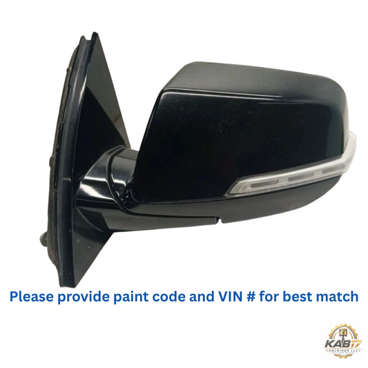 2018–2022 Chevrolet Traverse Left Driver Side View Door Mirror Black OEM — view 1