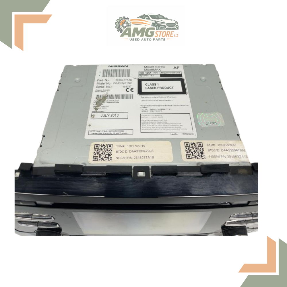 2013–2015 NISSAN ALTIMA SEDAN AM FM CD RADIO RECEIVER without NAVIGATION 5" DISPLAY — view 2
