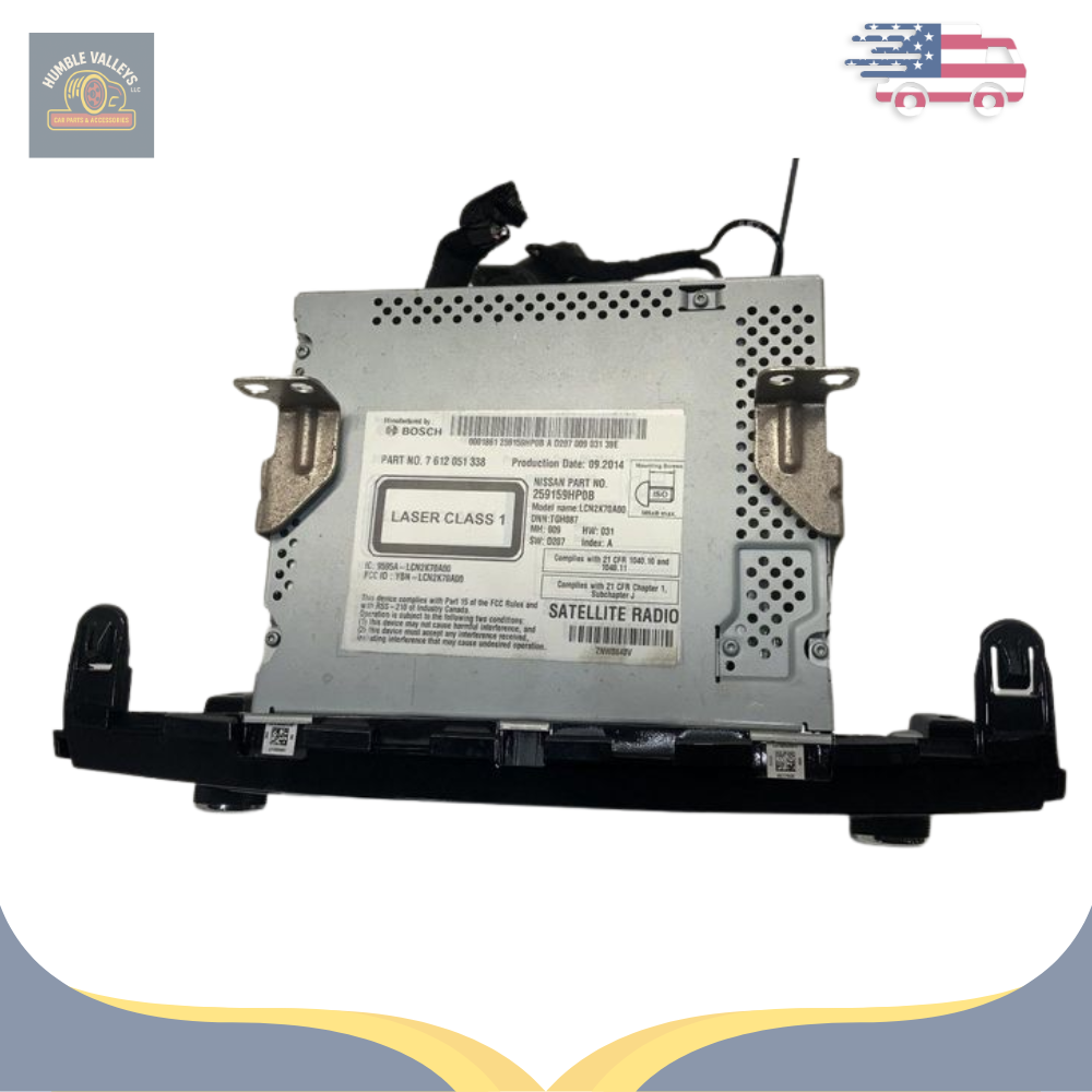 2015 Nissan Altima AM-FM-CD Satellite Navigation Radio Receiver OEM — view 3