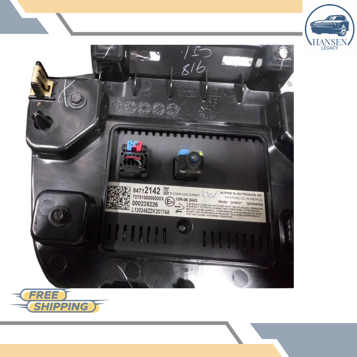 2021–2024 Chevrolet Malibu Radio Dash Display Screen ID 84712142 — view 3