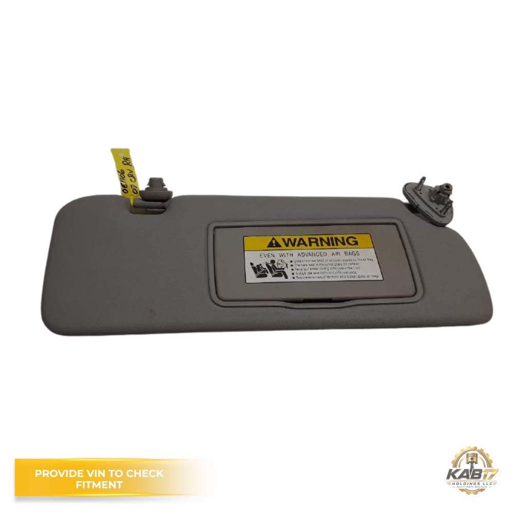 2007–2011 Honda CRV Passenger RH Sun Visor Gray OEM — view 2