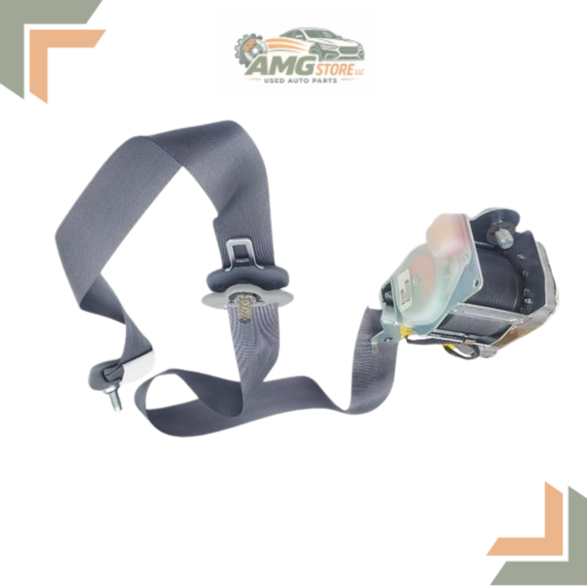 2003–2007 Honda Accord Front Left Hand Side Seat Belt Retractor Gray 04 05 06 — view 2