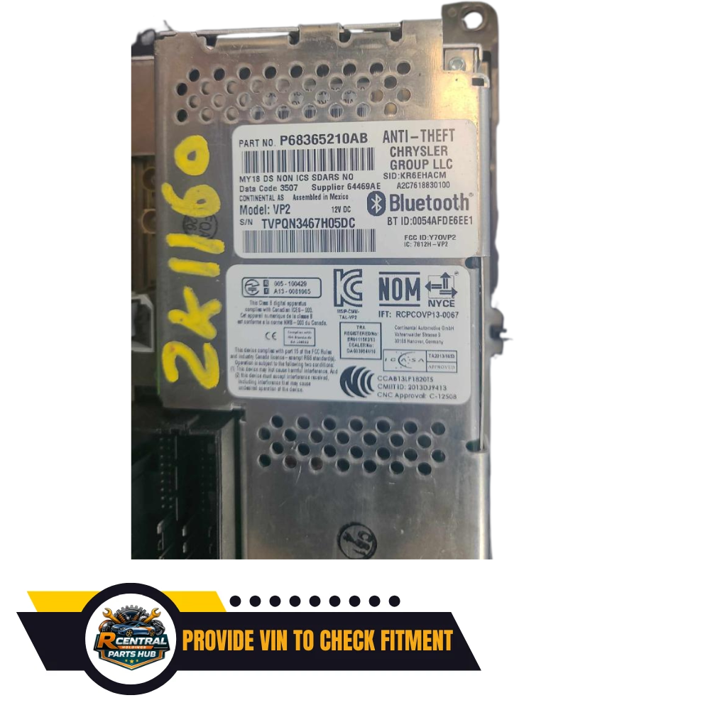 2018–2020 Dodge Ram 1500 AM FM Satellite Radio Display Receiver 5.0 Screen OEM — view 3